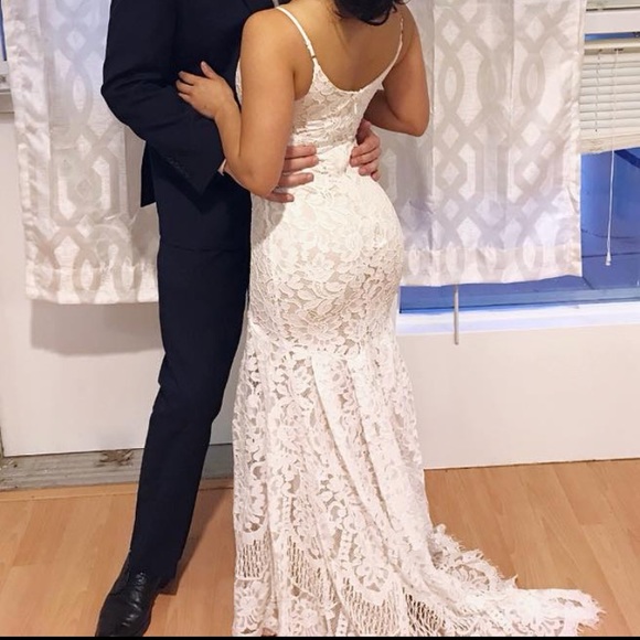 🅿️SOLD🅿️ Lulus white lace maxi dress - Picture 5 of 6